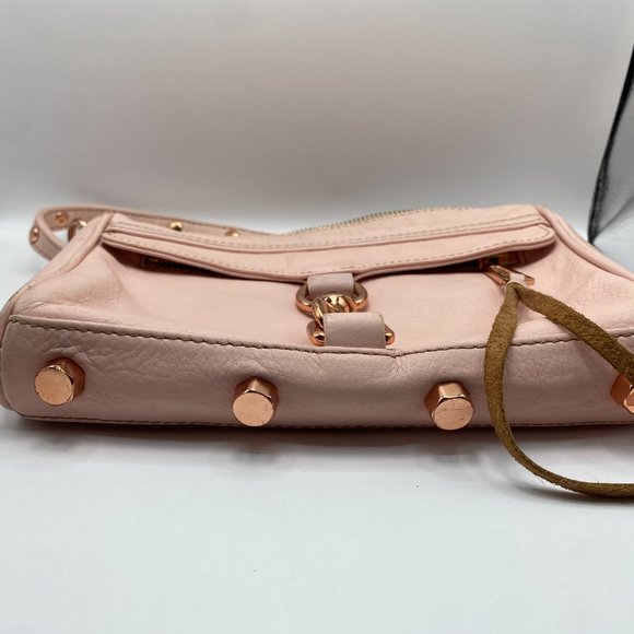 Rebecca Minkoff Mini Mac Crossbody Purse in Pink with Rose Gold Hardware - Picture 7 of 15